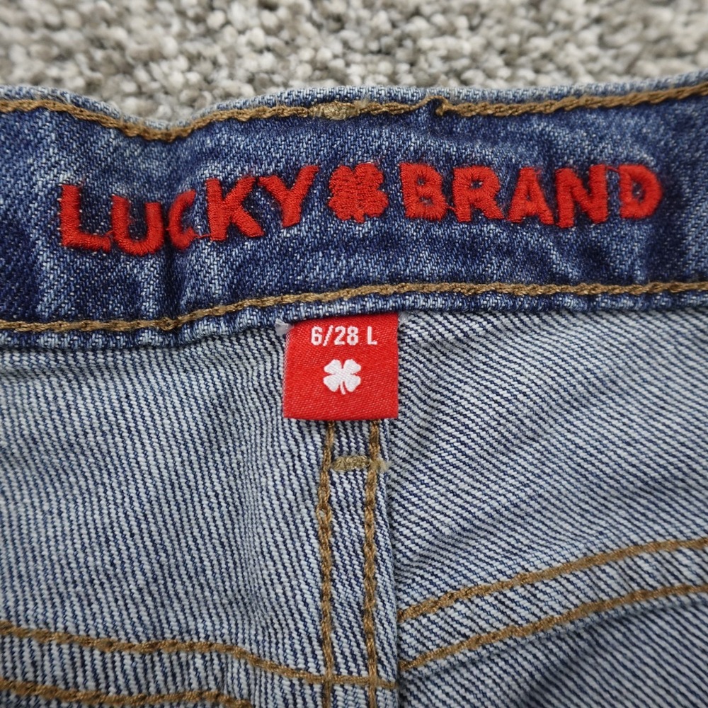 NEW Lucky Brand Jeans Womens 6 Dark Blue Denim Pants High Rise Straight Stretch - Picture 7 of 16